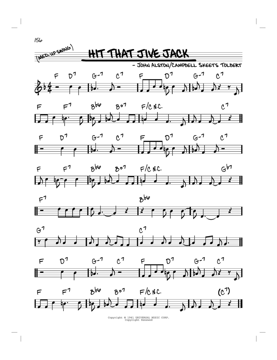 Hit That Jive Jack Piano scores gallery preview page 1