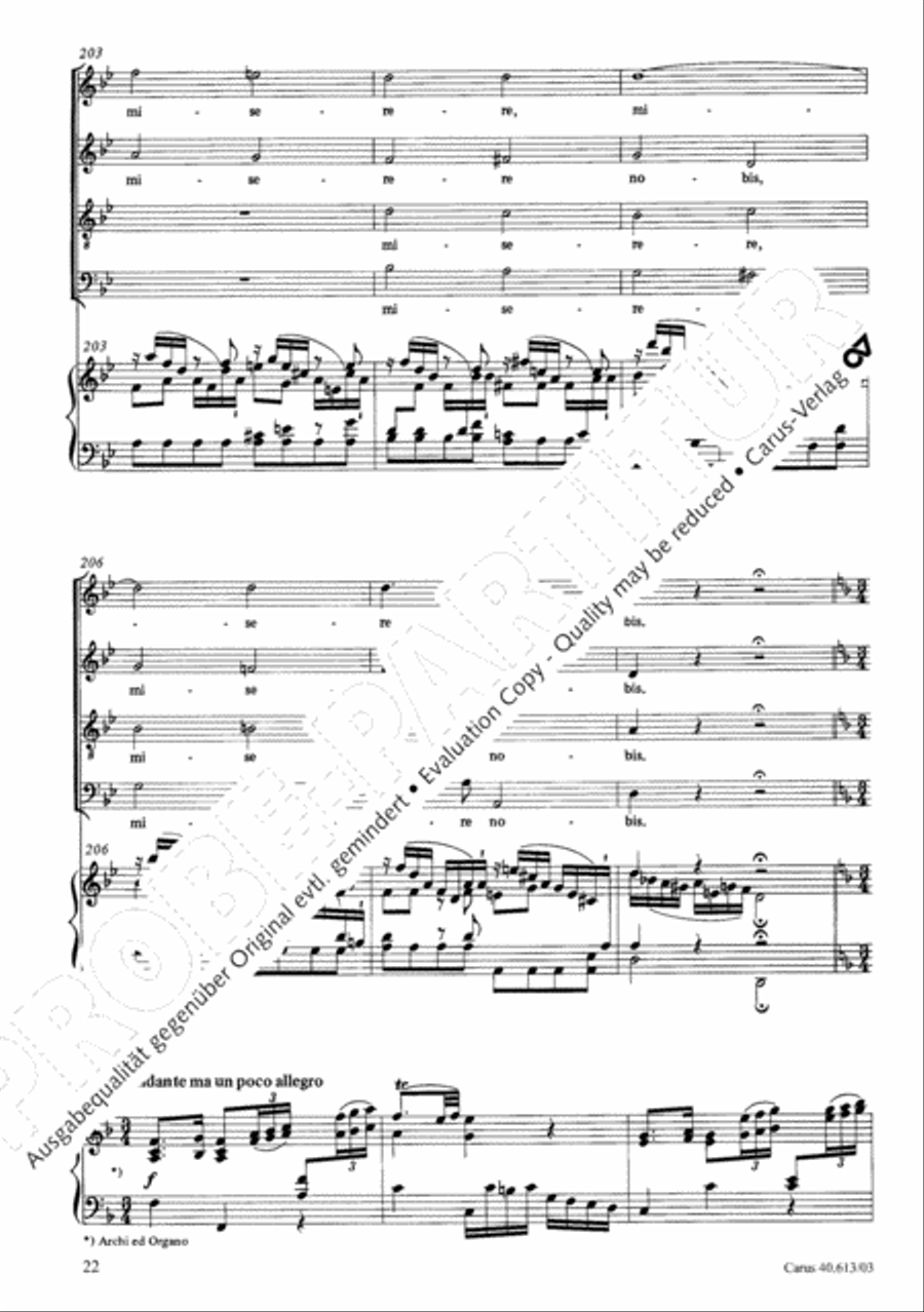 Mass in C (Missa in C) 4-Part scores gallery preview page 23