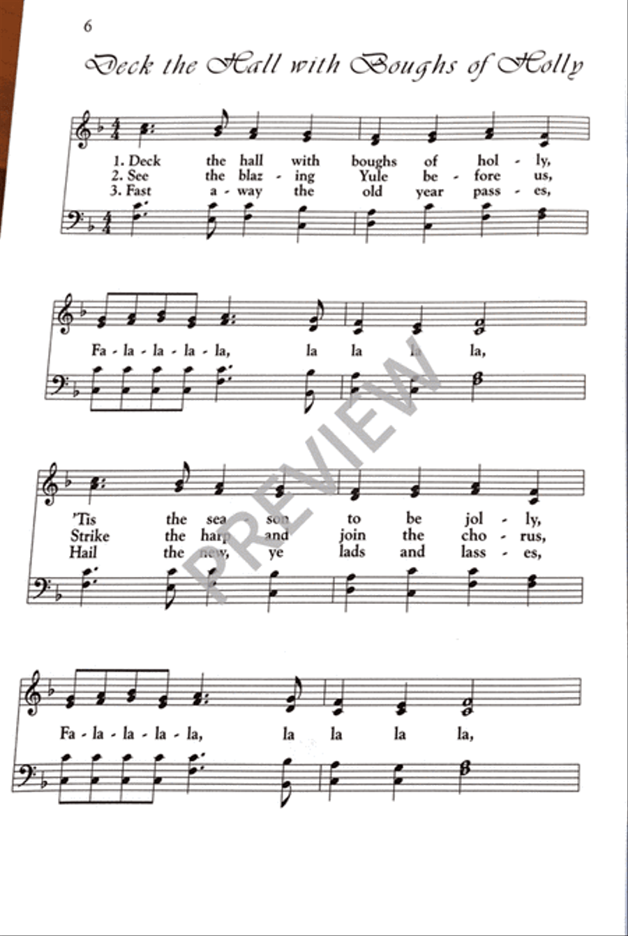 A Cappella Carols for Sidewalk Carolers 4-Part scores gallery preview page 7