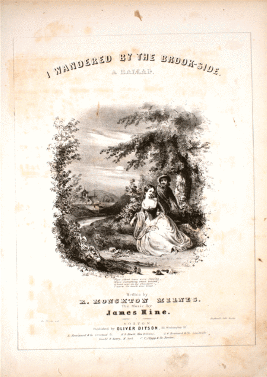 I Wandered By the Brook-side. A Ballad Voice scores gallery preview page 1