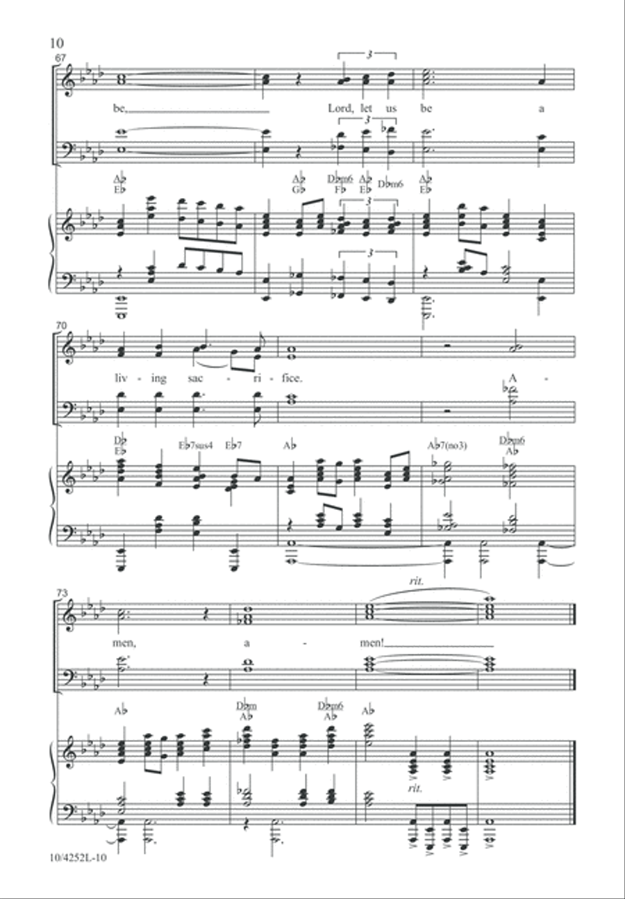 A Living Sacrifice A Living Sacrifice 4-Part scores gallery preview page 10