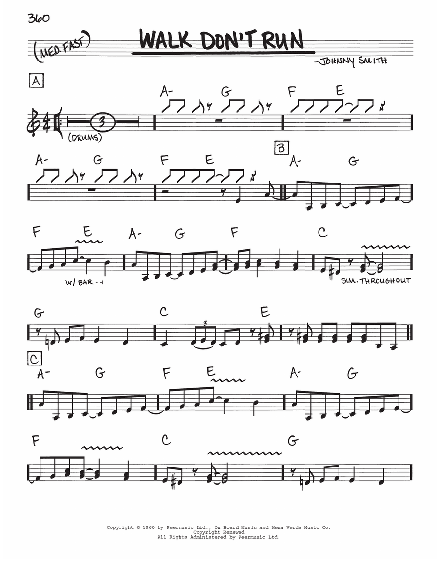 Walk Don't Run Voice scores gallery preview page 1