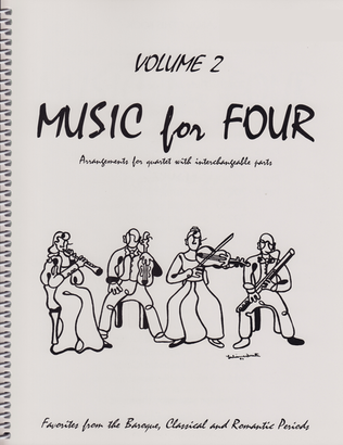 Book cover for Music for Four, Volume 2, Set of 4 Parts (String Quartet)