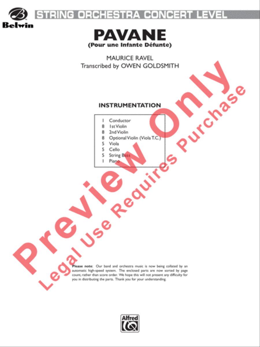 Pavane Pavane String Orchestra scores gallery preview page 2