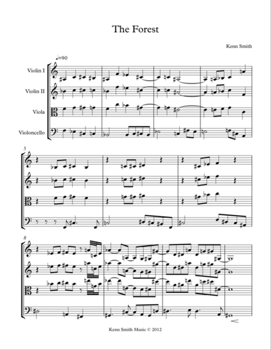 The Forest The Forest String Quartet scores gallery preview page 1