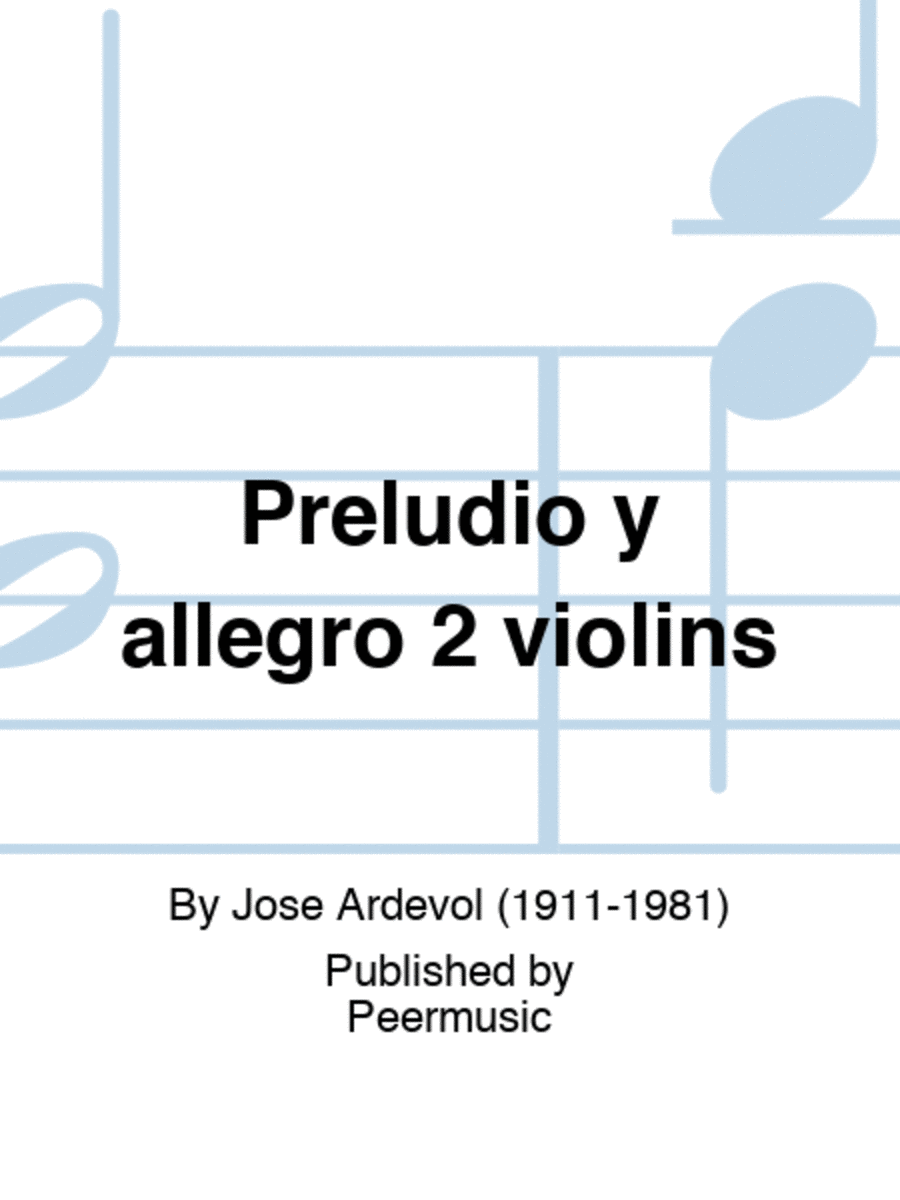 Preludio y allegro 2 violins