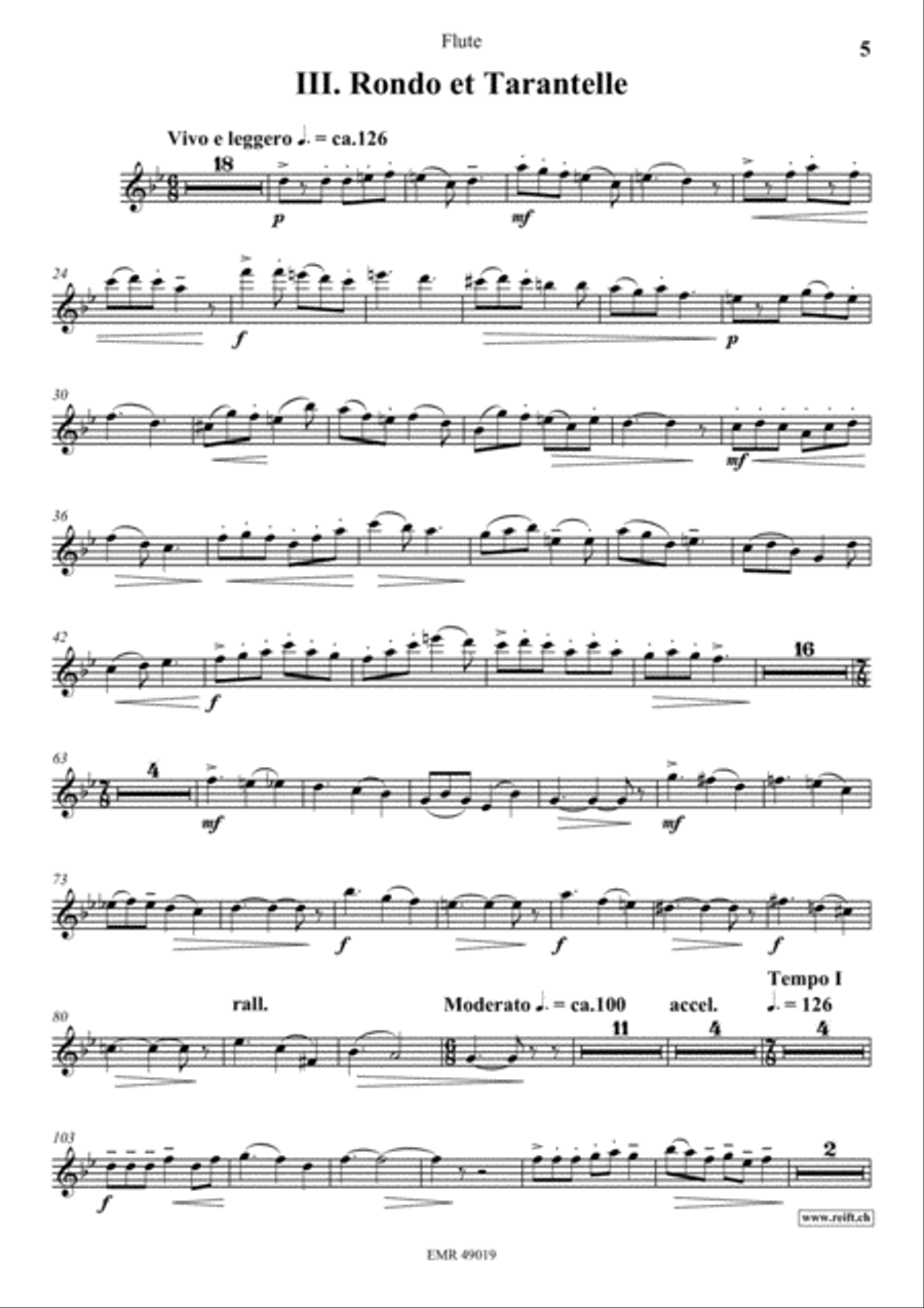Concertino Flute Solo scores gallery preview page 6