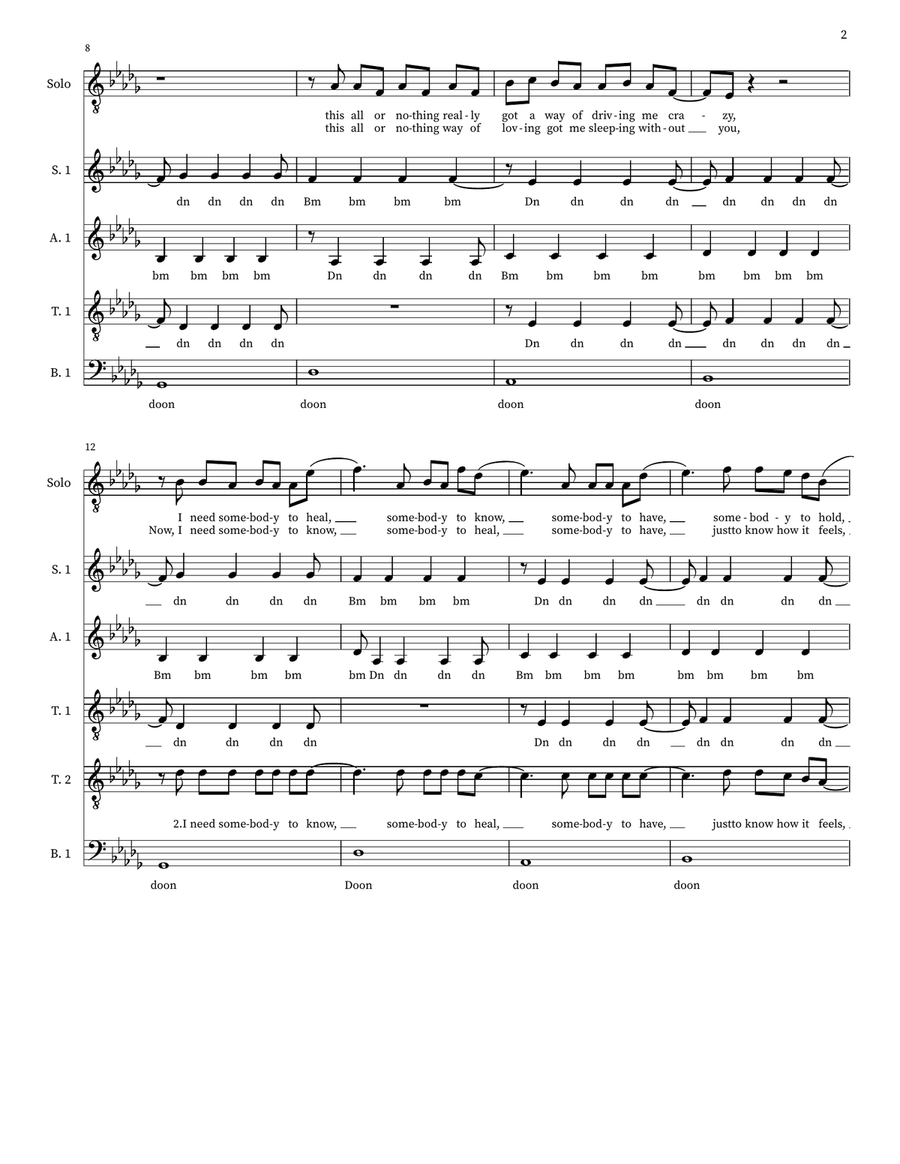 Someone You Loved Choir scores gallery preview page 2