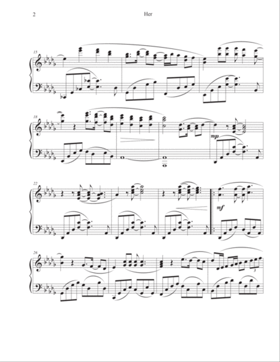 Her Piano Solo scores gallery preview page 2