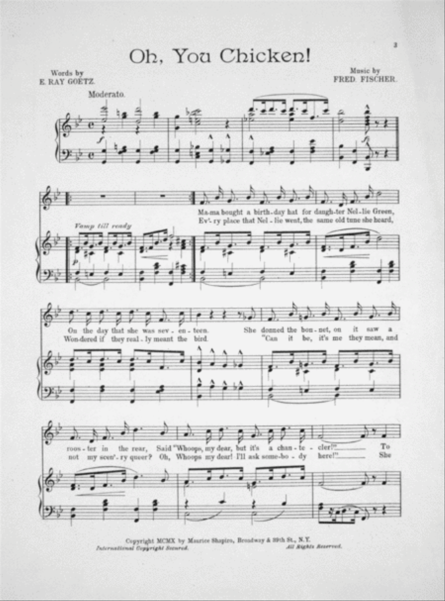 Oh! You Chicken Voice scores gallery preview page 2
