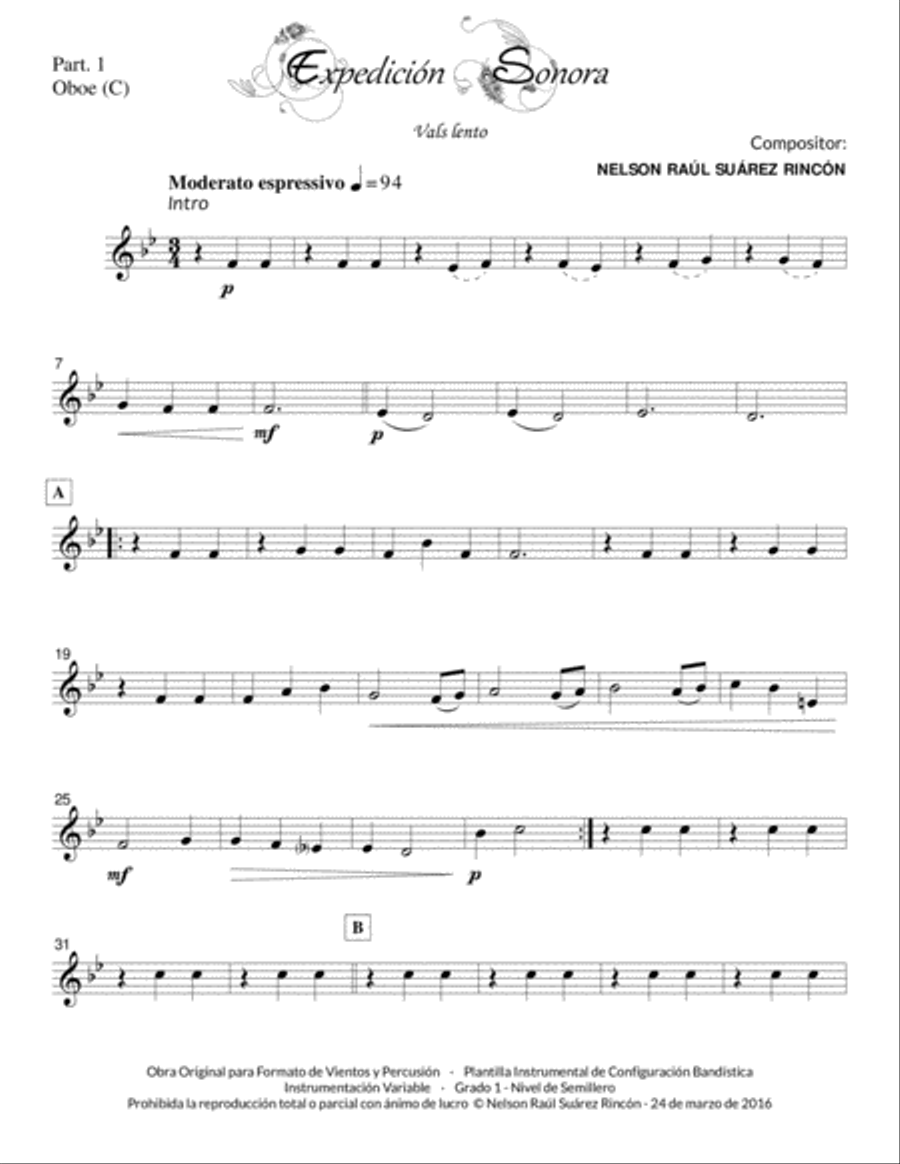 EXPEDICIÓN SONORA (parts - Flex Band) Concert Band scores gallery preview page 3