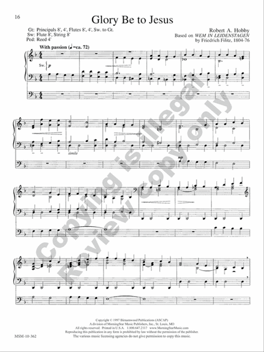 Lenten Postludes for Organ Organ Solo scores gallery preview page 21