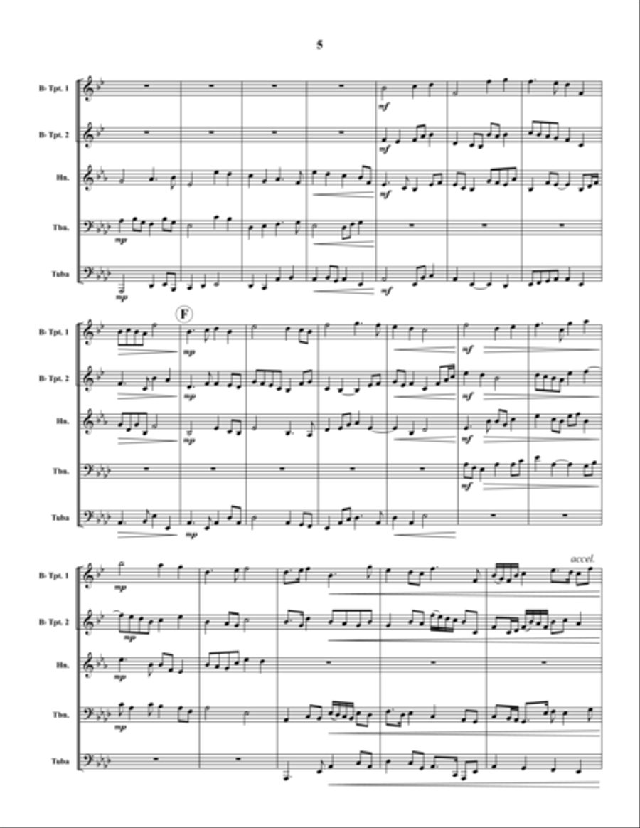 Coming Home Coming Home Brass Quintet scores gallery preview page 5