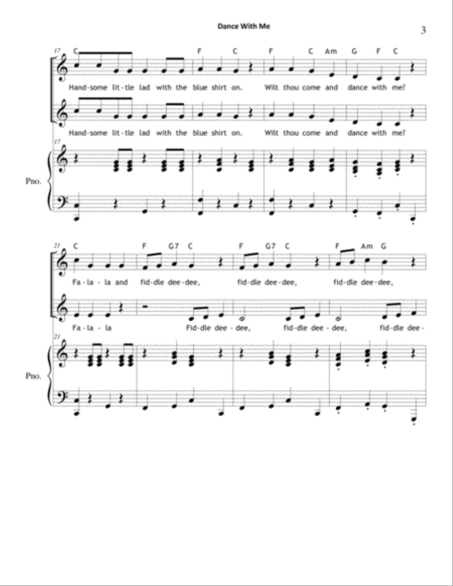 Dance With Me (2-Part Version) SA scores gallery preview page 3