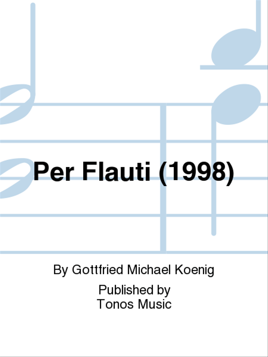 Per Flauti (1998) Per Flauti (1998) Flute Duet scores gallery preview page 1