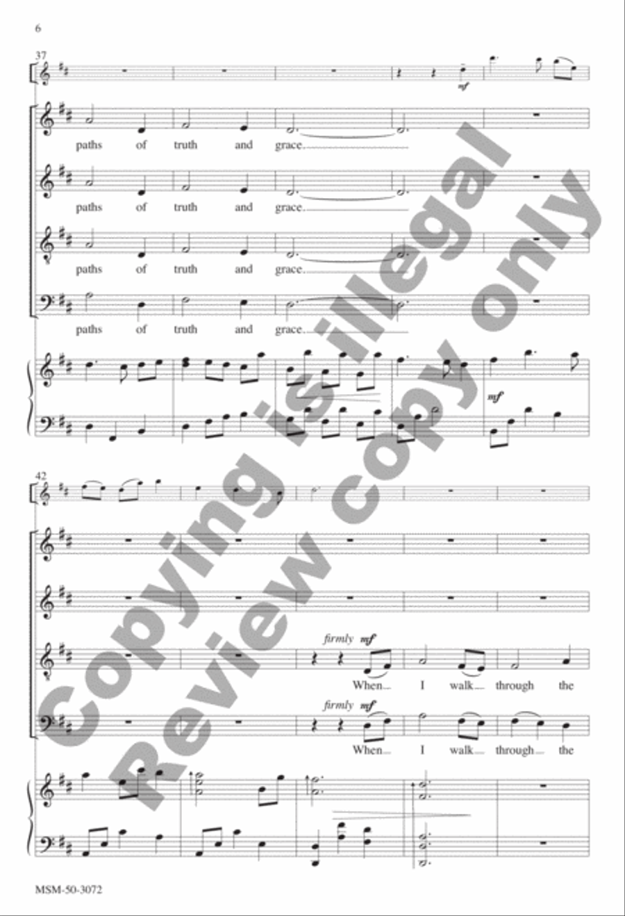 My Shepherd Will Supply My Need 4-Part scores gallery preview page 6