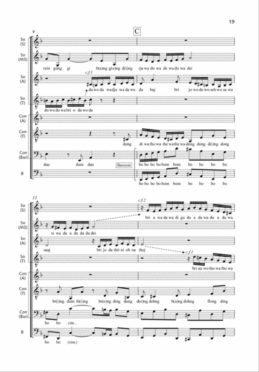 Konzert für 2 Violinen (Vivace) Mixed Choir scores gallery preview page 3