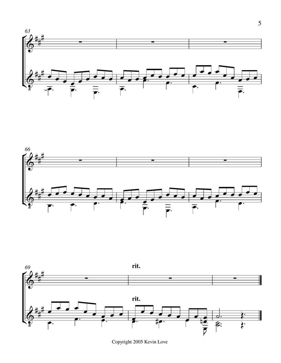 Jesu, Joy of Man's Desiring (Violin and Guitar) - Score and Parts String Duet scores gallery preview page 5