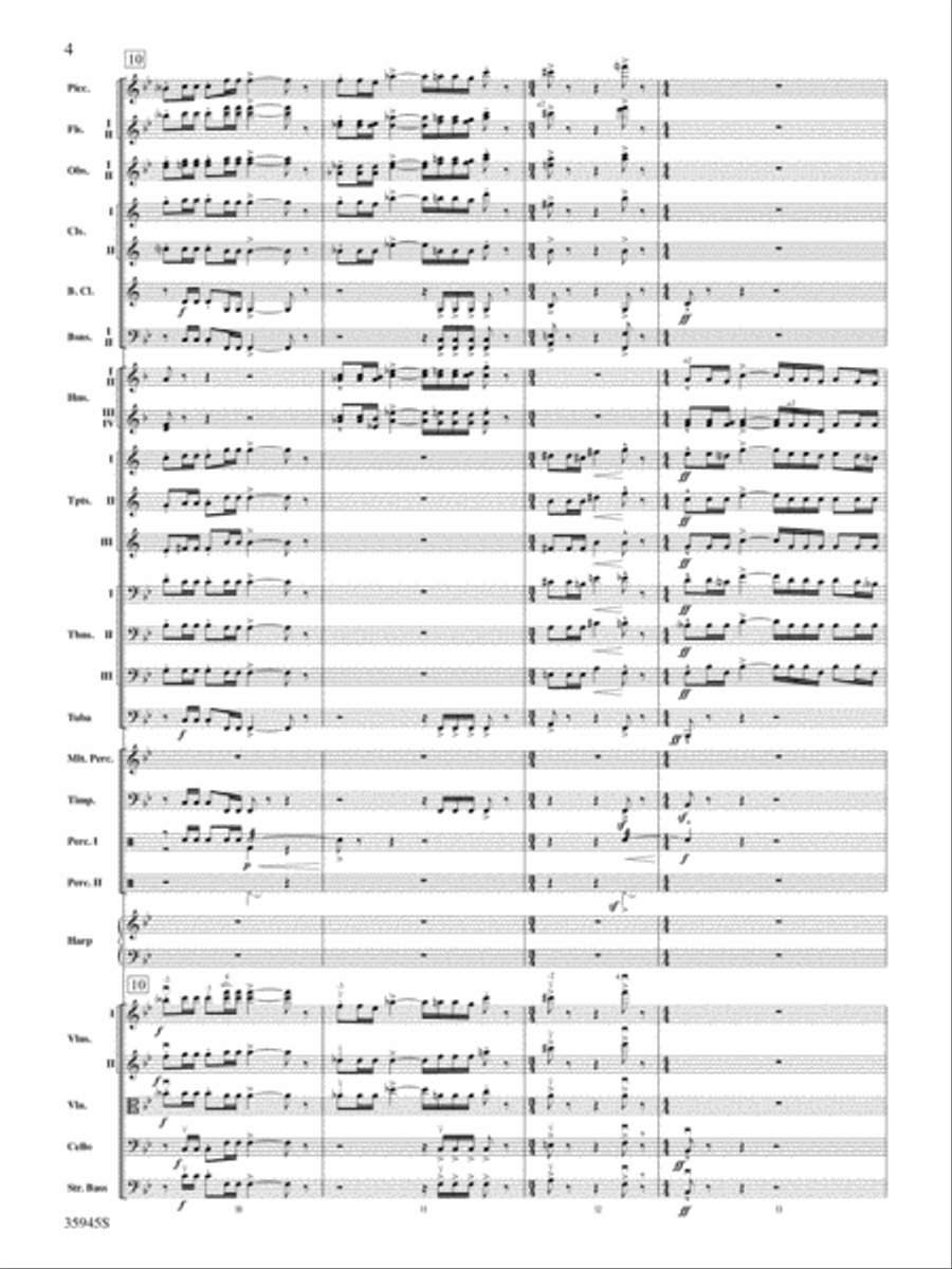 The Sea Hawk: Score Full Orchestra scores gallery preview page 4