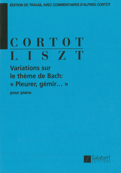 Variations sur le theme de Bach: Pleurer, gemir...