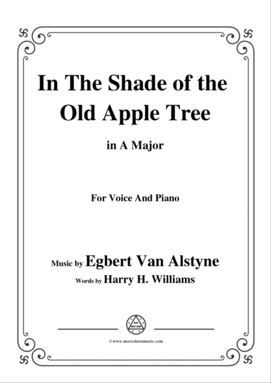 Egbert Van Alstyne-In The Shade of the Old Apple Tree,in A Major,for Voice&Piano Voice scores gallery preview page 1