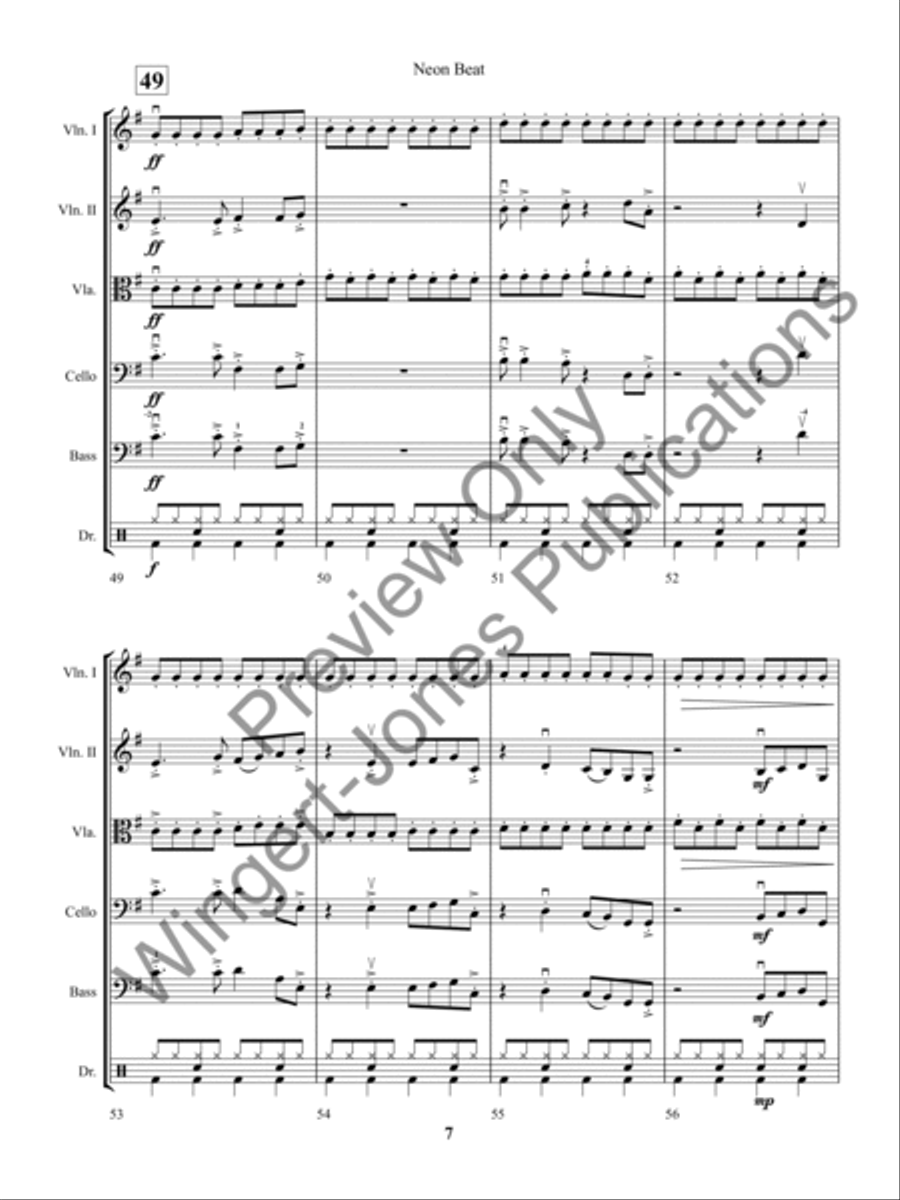 Neon Beat String Orchestra scores gallery preview page 10