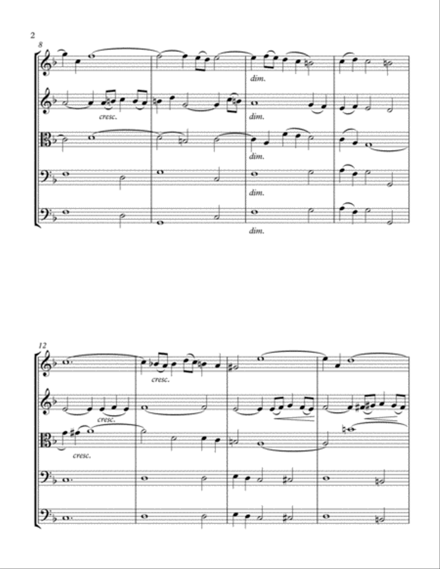 Adagio for String Ensemble Small Ensemble scores gallery preview page 2