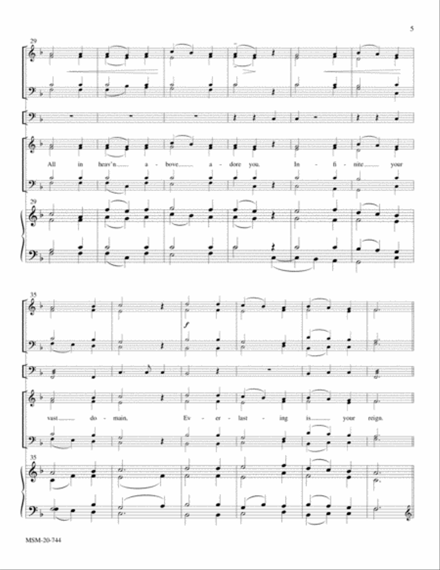 Holy God, We Praise Your Name Choir scores gallery preview page 4