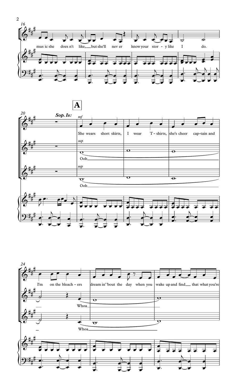 You Belong With Me SSA scores gallery preview page 2