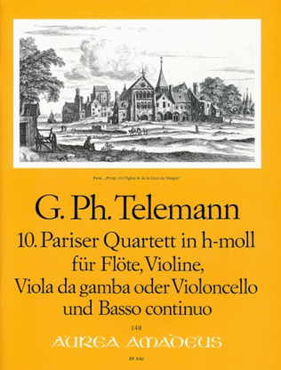 Book cover for 10th Paris Quartet B minor TWV 43:h2
