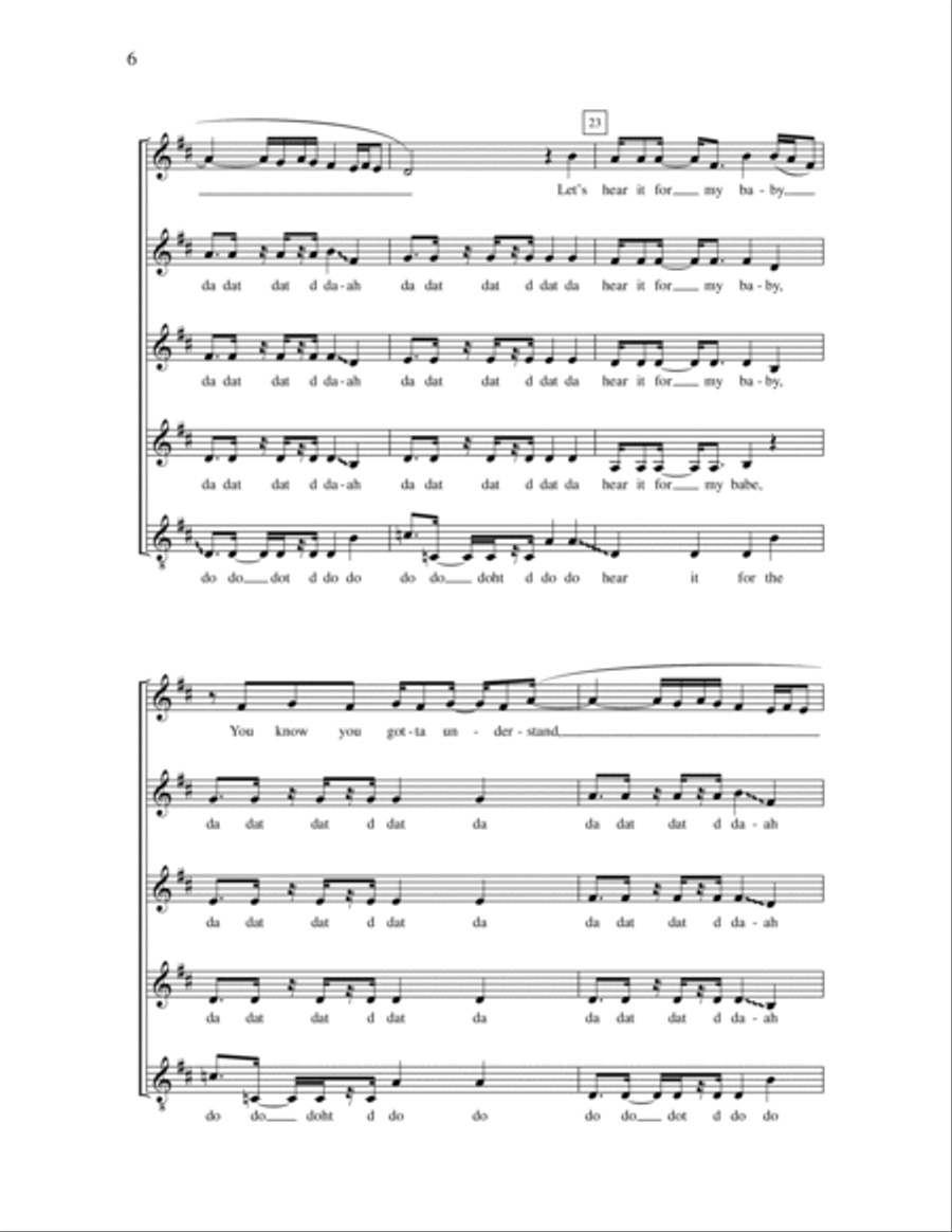 Let's Hear It for the Boy A Cappella scores gallery preview page 6
