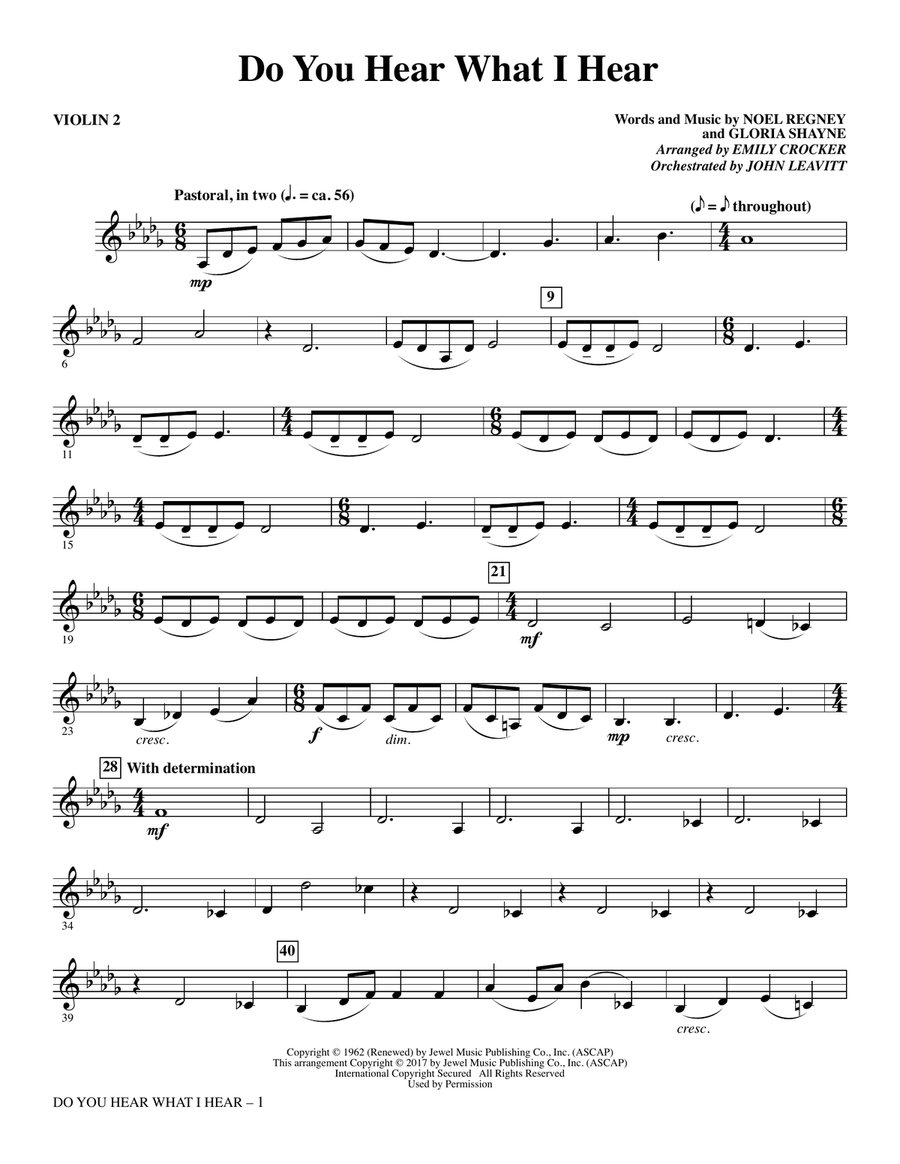 Do You Hear What I Hear - Violin 2