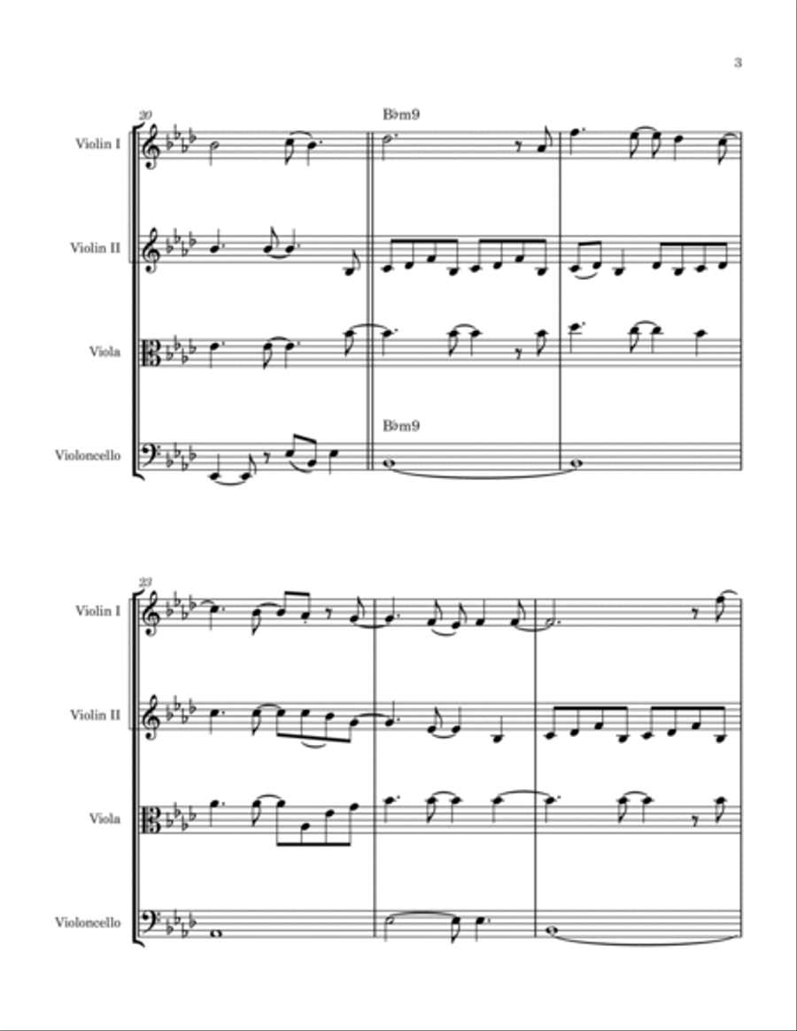 All Of Me String Quartet scores gallery preview page 3