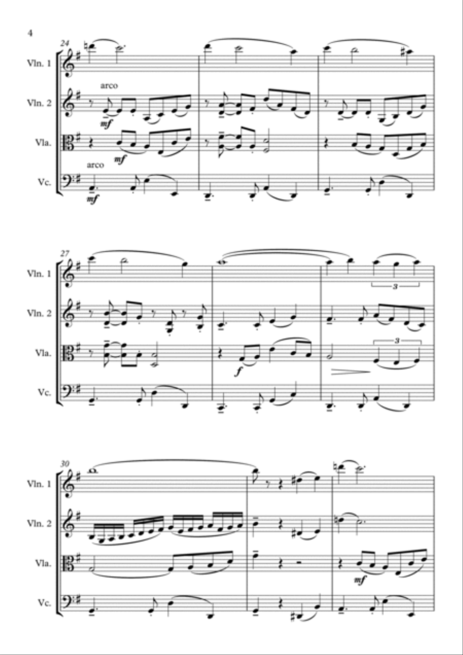 From Russia With Love String Quartet scores gallery preview page 4