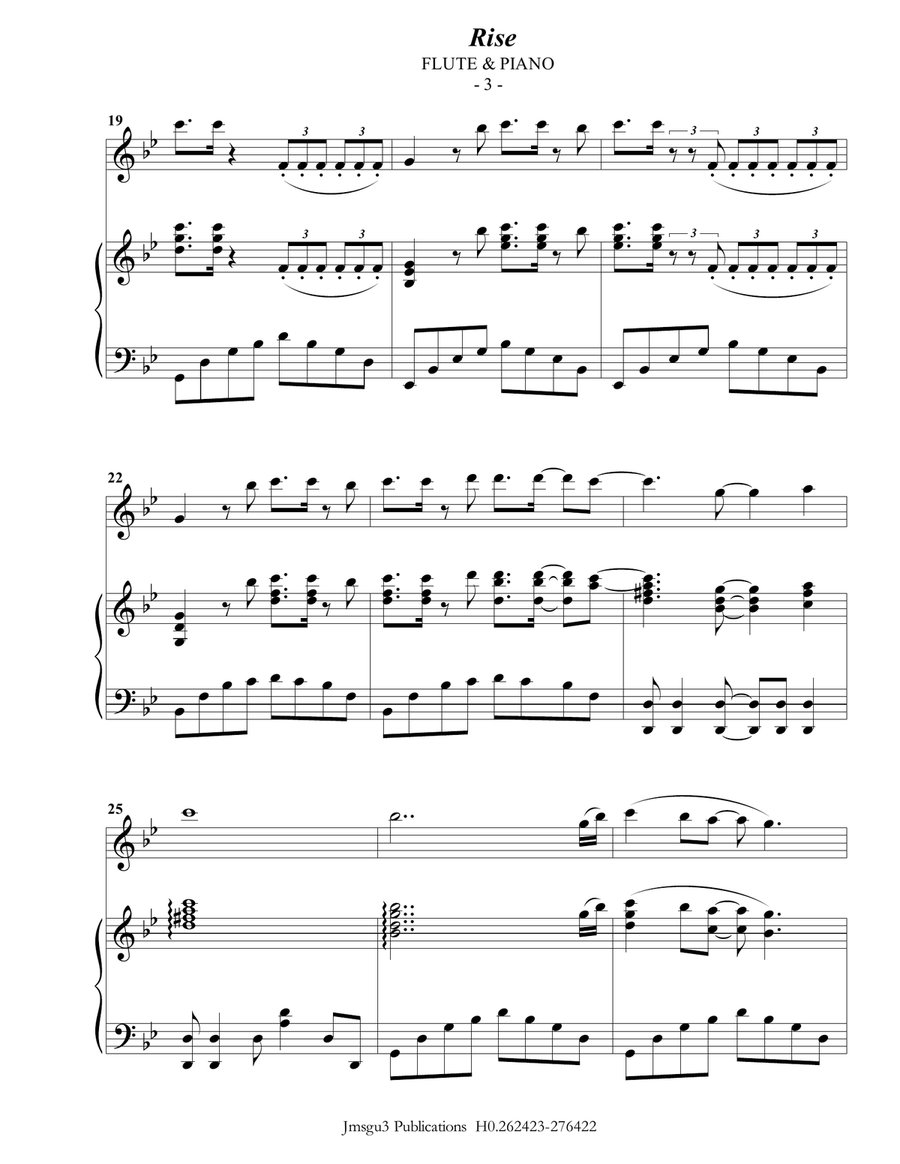 Rise Flute Solo scores gallery preview page 3