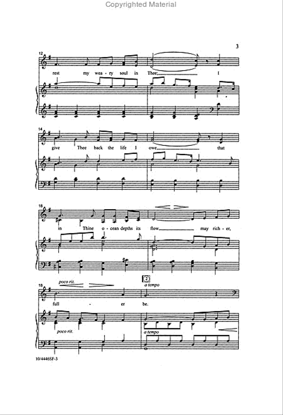 O Love That Will Not Let Me Go 4-Part scores gallery preview page 3