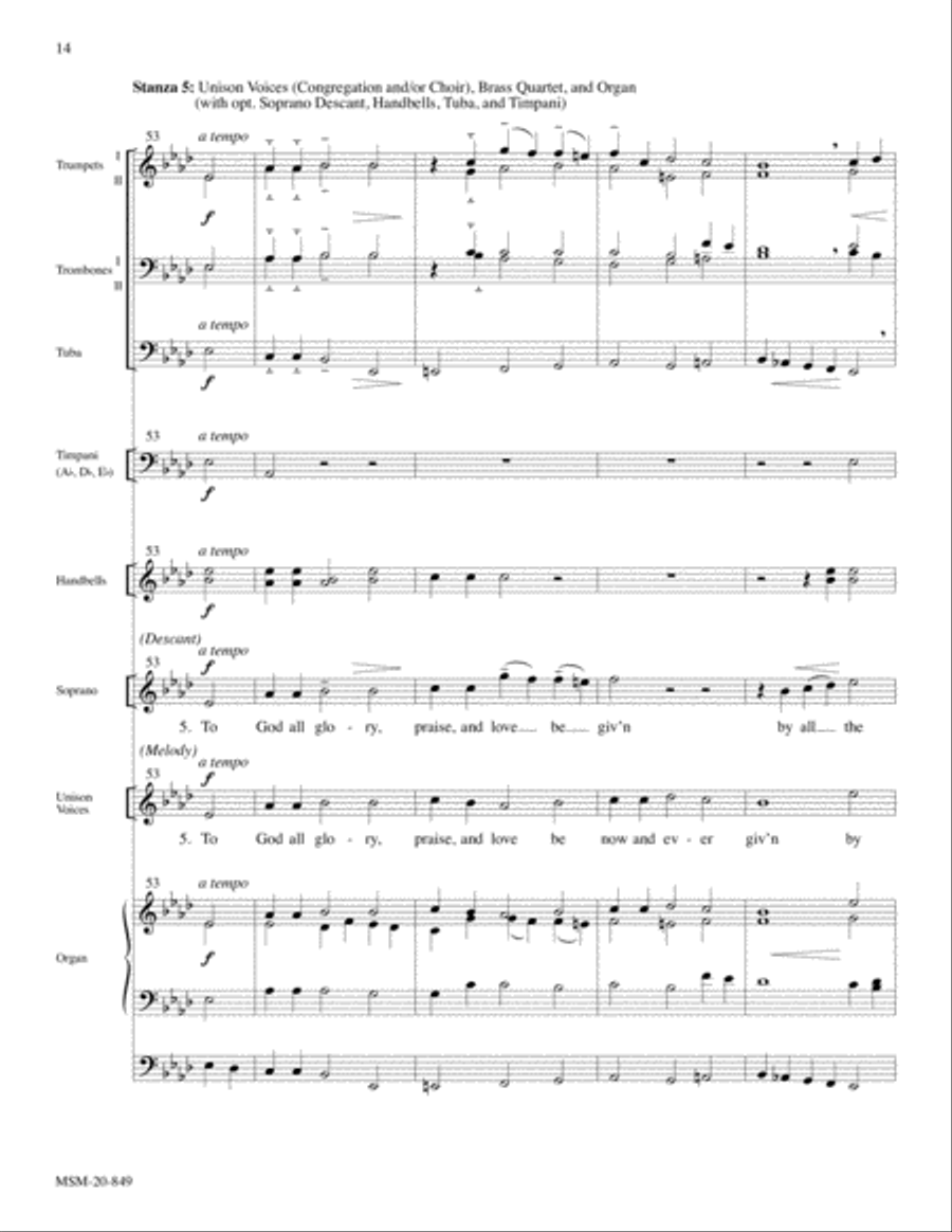 Festive Hymn Settings, Set 8 Hymns of Praise and Jubilation 4-Part scores gallery preview page 7
