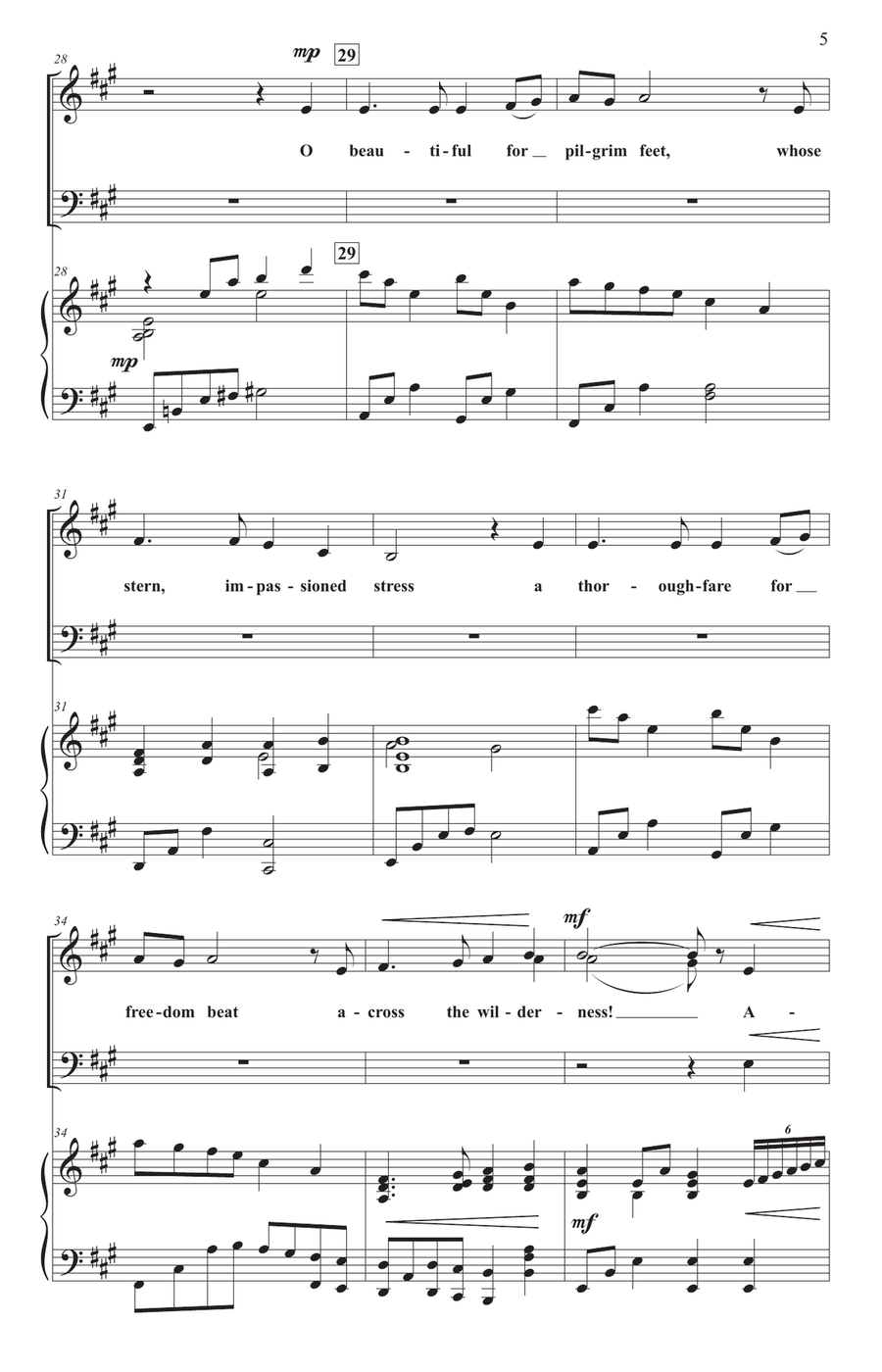 From Sea to Shining Sea (SATB) 4-Part scores gallery preview page 5