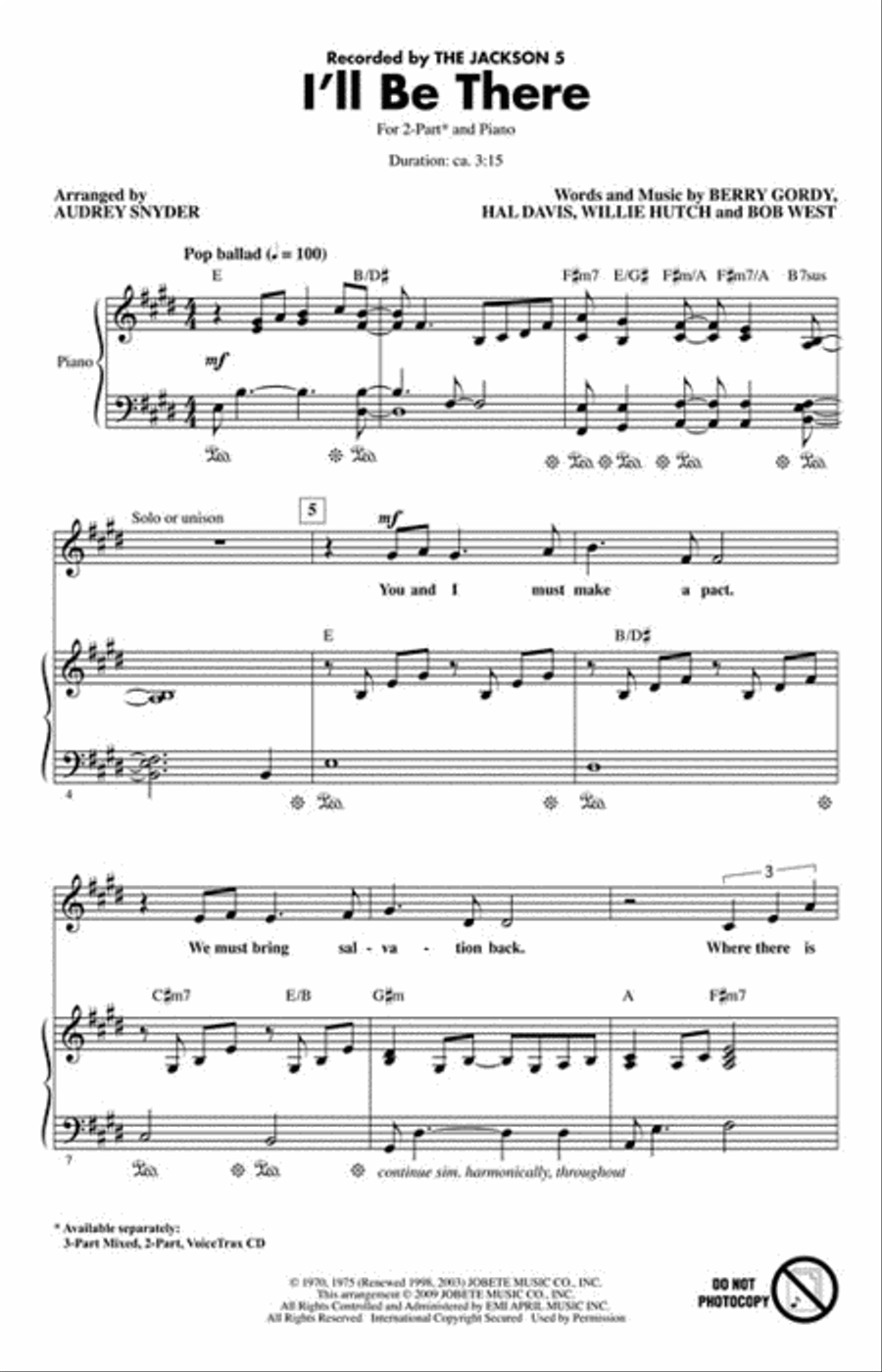 I'll Be There 2-Part scores gallery preview page 2