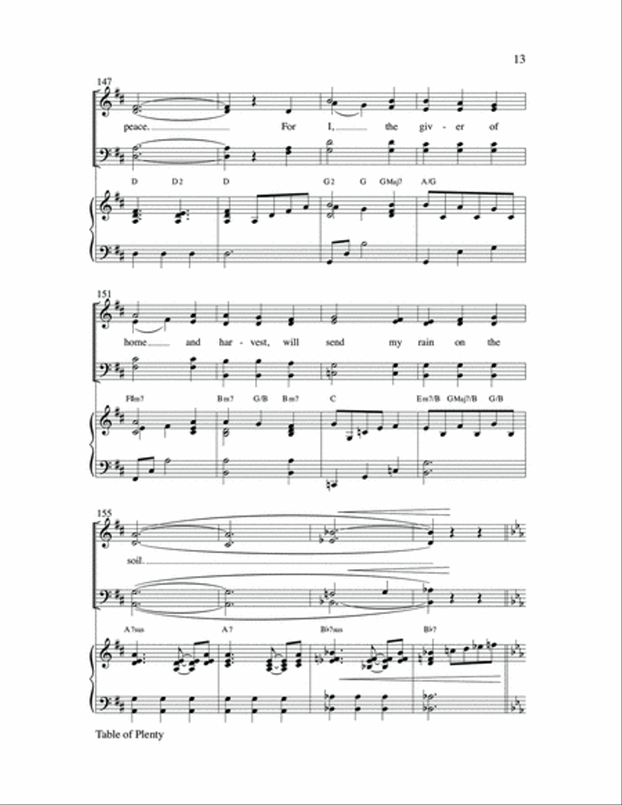 Table of Plenty 4-Part scores gallery preview page 13