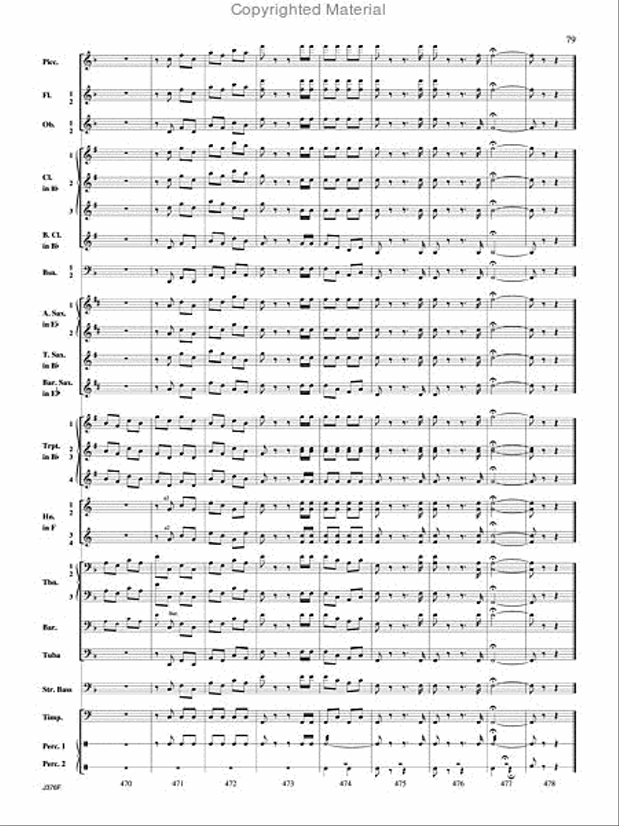 William Tell Overture Concert Band scores gallery preview page 80
