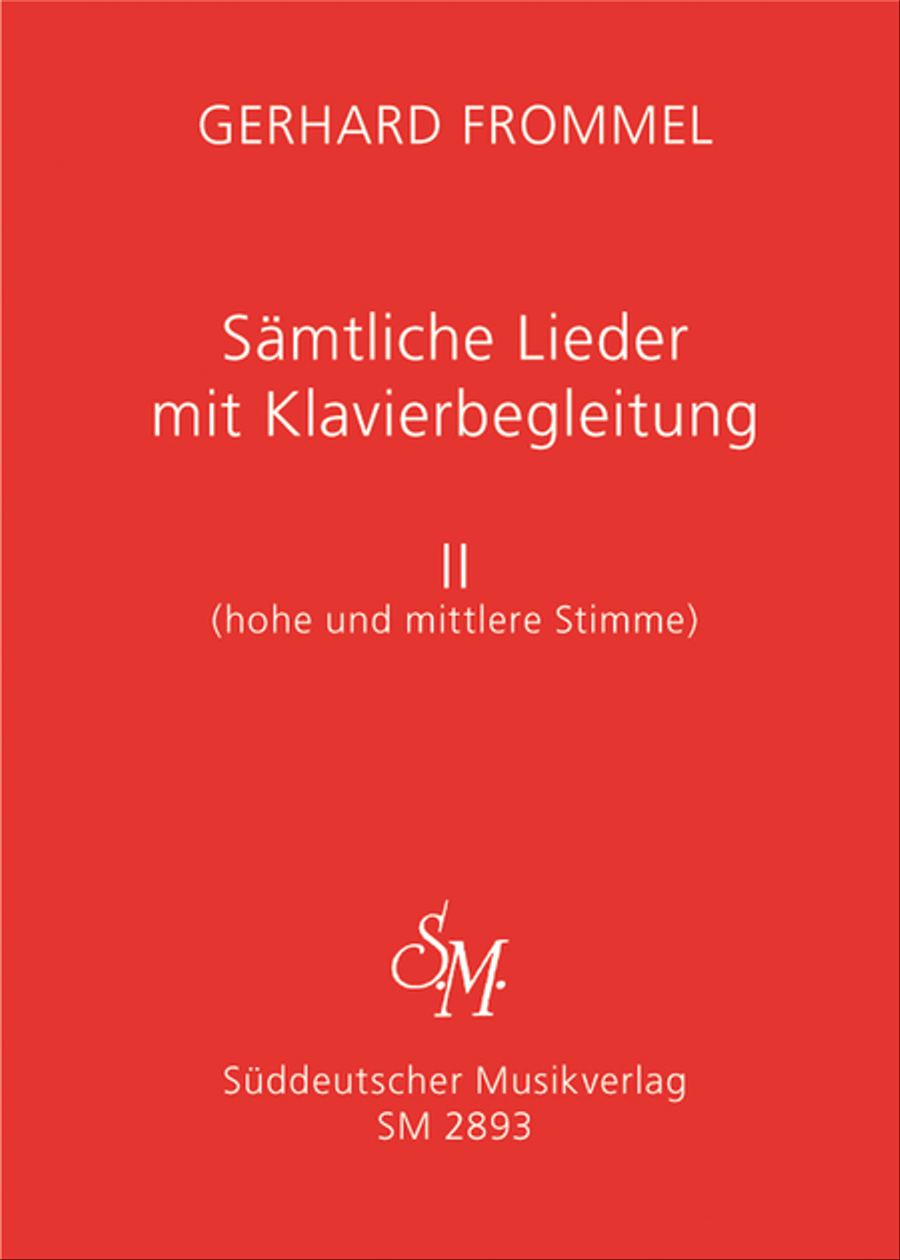 Sämtliche Lieder mit Klavierbegleitung, Band II High Voice scores gallery preview page 1