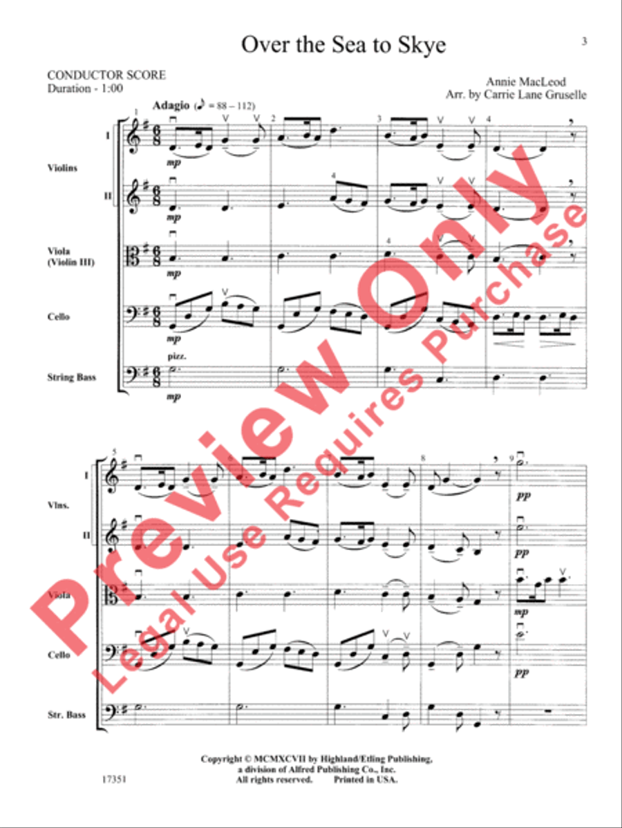 Over the Sea to Skye Over the Sea to Skye String Orchestra scores gallery preview page 4