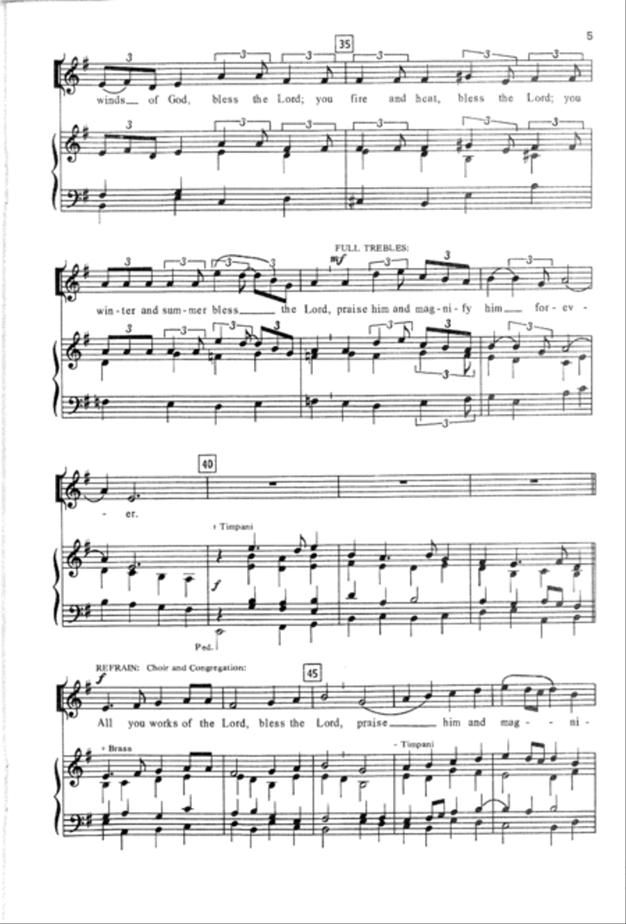All You Works of the Lord | Download Edition Unison Choir scores gallery preview page 5