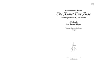 Book cover for Die Kunst Der Fuge, Contrapunctus I, BWV1080