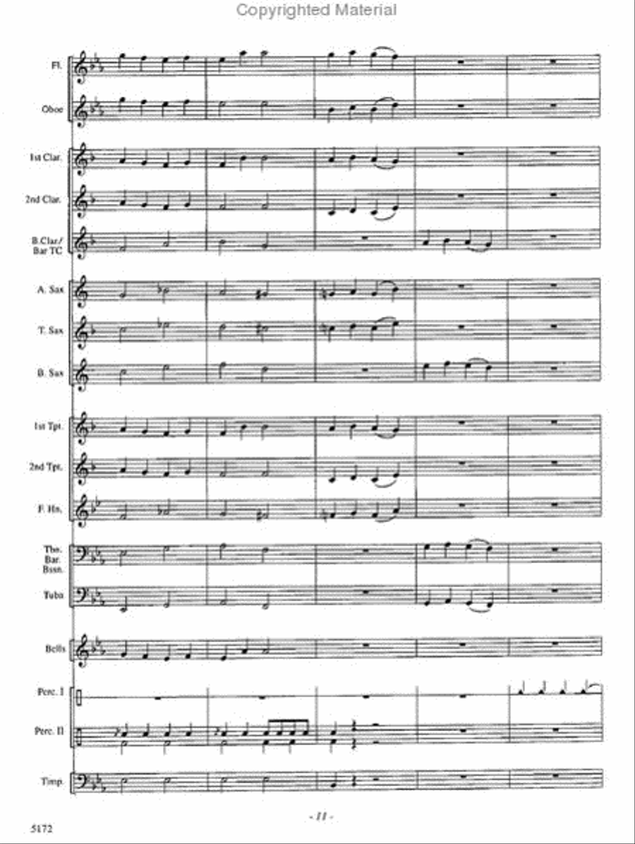 Triangle Time Triangle Time Concert Band scores gallery preview page 11