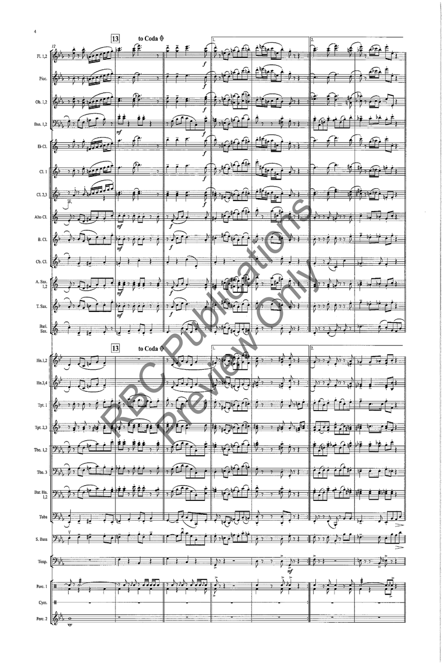 Honor And Glory (Score) Honor And Glory (Score) Concert Band scores gallery preview page 5