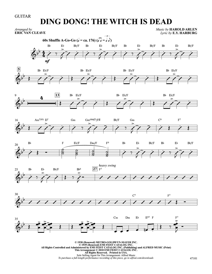 Ding-Dong! The Witch Is Dead: Guitar Guitar scores gallery preview page 1