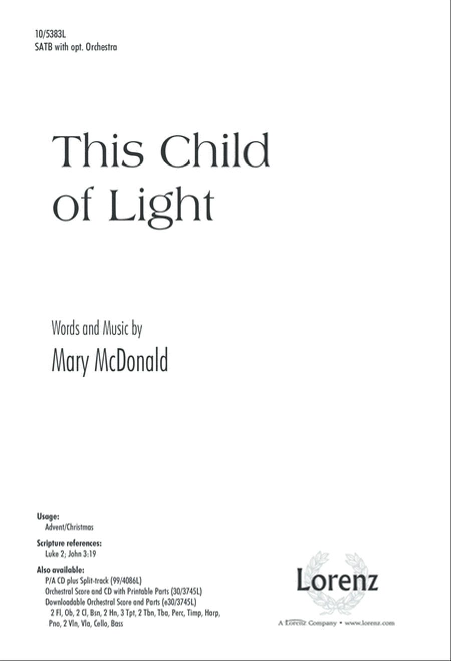 This Child of Light This Child of Light 4-Part scores gallery preview page 1
