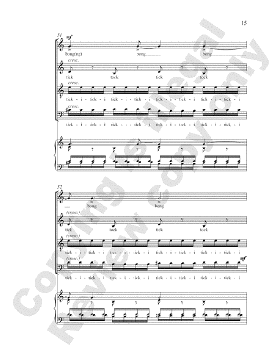 Time Pieces: 4. Clocks 4-Part scores gallery preview page 35